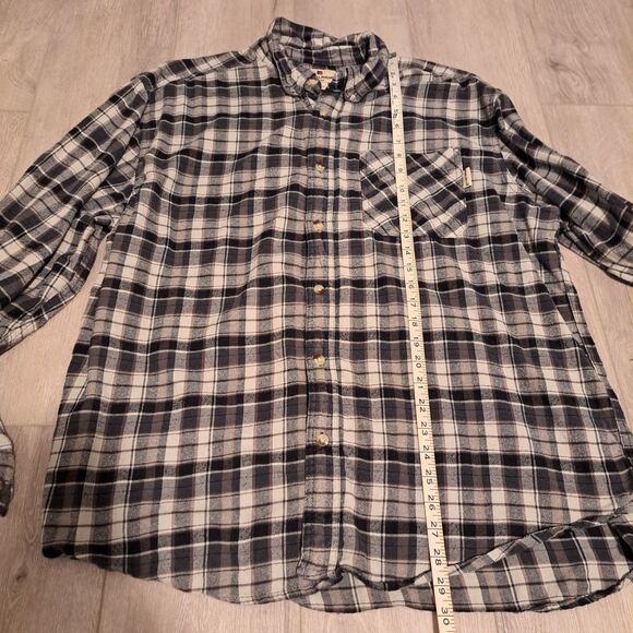 Woolrich Beige Brown Plaid Cotton Flannel Long Sleeve Shirt Men's XL - Picture 7 of 12